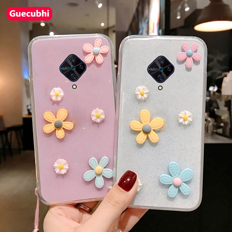 Kesing hp Vivo S1 pro Soft tpu flower casing Vivo S1pro