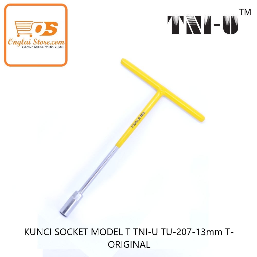KUNCI SOCKET MODEL T TNI-U TU-207-13mm   T-ORIGINAL T型套筒 (HARGA PROMO)
