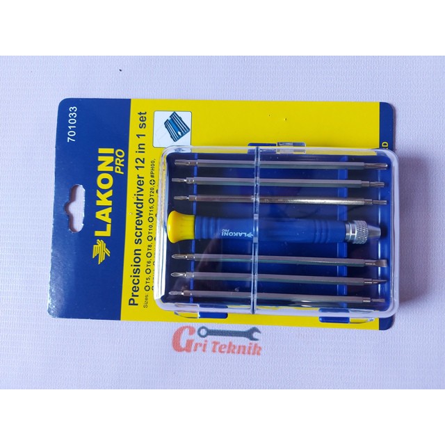 OBENG SET 12 IN 1 LAKONI PRO / PRECISION SCREWDRIVER SET 12 IN 1 LAKONI PRO 701033