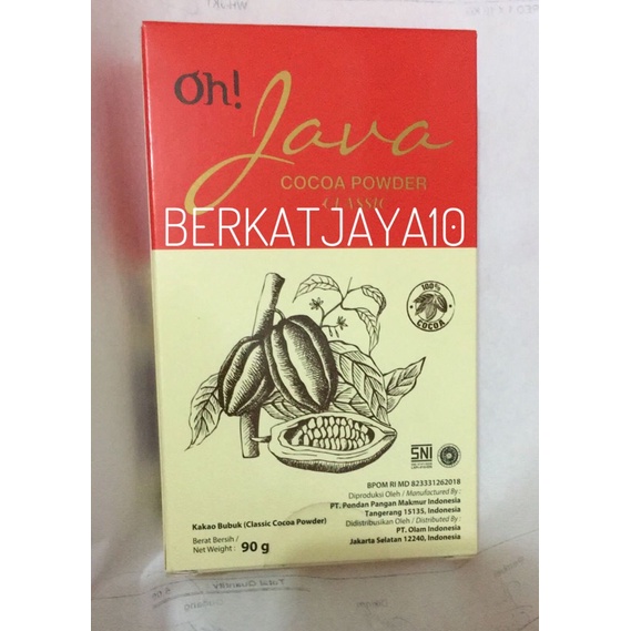 Oh BT Java Classic Cocoa Powder 90 gr Coklat Bubuk Premium