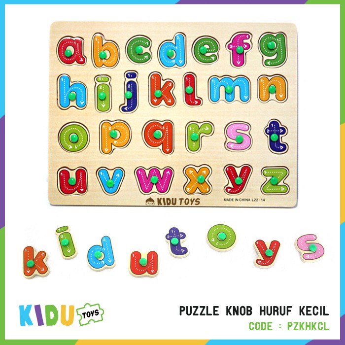 Mainan Anak Puzzle Knob Huruf (PART 2) Kidu Toys