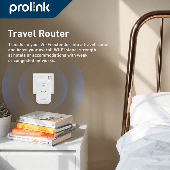 PROLINK  PEN1201 WiFi Repeater AP Router 3 in 1 Penguat Sinyal Extender