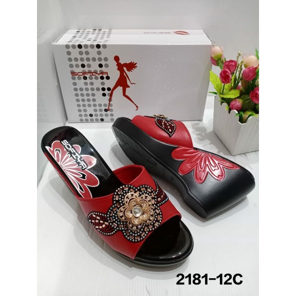 Sendal wedges pesta sofiya 2181-12C  / Sandal wedges pesta / sandal wedges kondangan