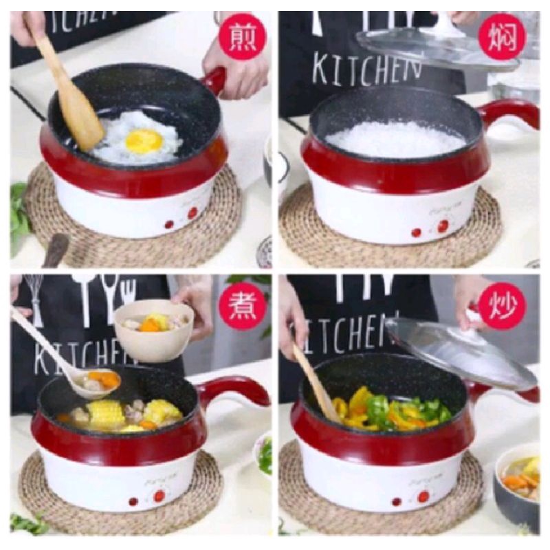 Newstyle Panci Listrik Serbaguna Y05 Panci Elektrik Low Watt Panci Listrik Portable Free Kukusan