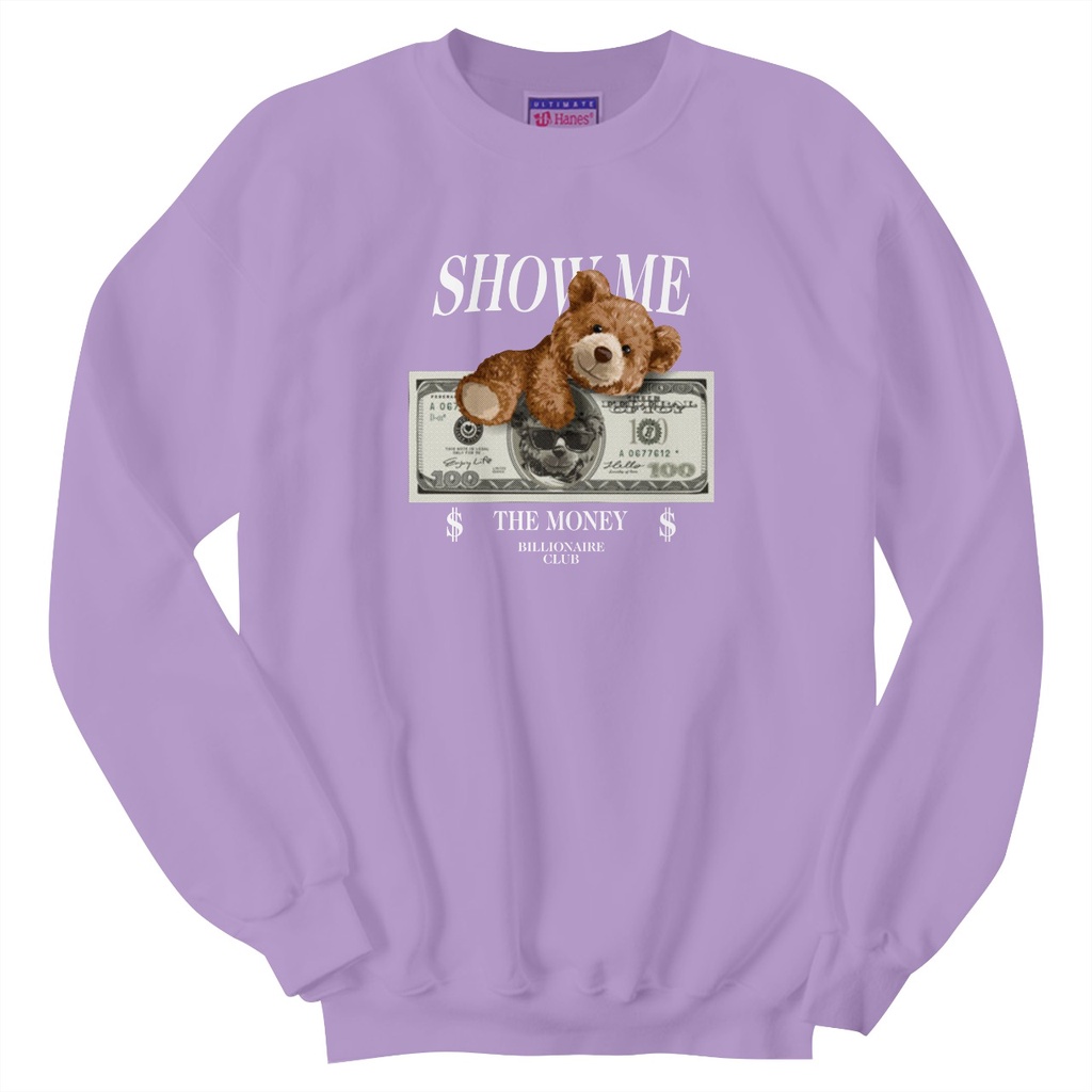 Showme Crewneck Sweater Pria Fleece Size M - XXL