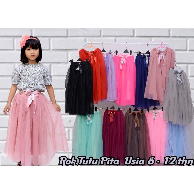 (GROSIR)ROK TUTU PITA / ROK TUTU TRIKOUT LEMBUT/BAWAHAN PEREMPUAN/ROKTUTU SD/ANAK USIA 5--12TAHUN