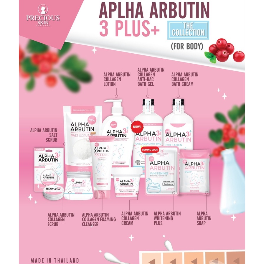 [BPOM] ALPHA ARBUTIN 3 Plus Collagen Whitening Series - Lotion Soap Face Body Serum Scrub Pemutih Pencerah