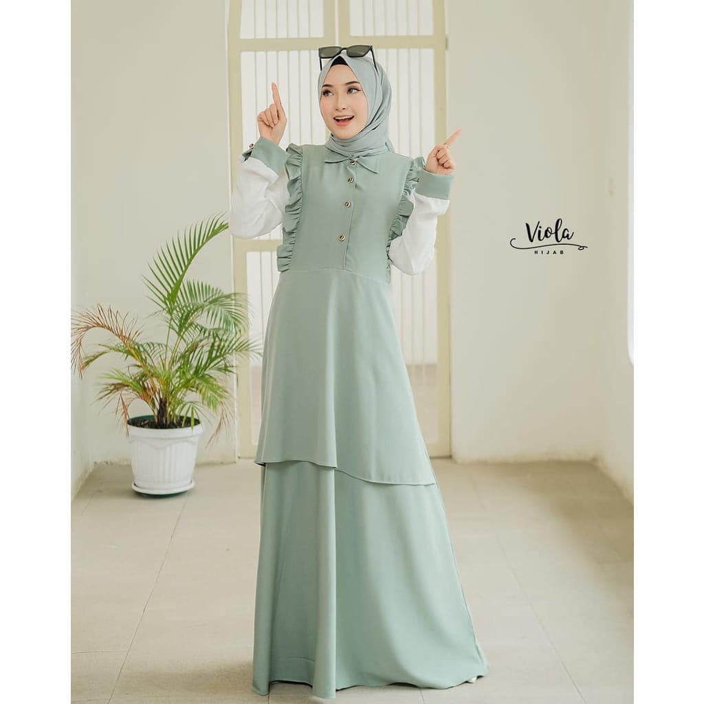 Baju Dress Gamis Syari syar'i Wanita Remaja & Ibu Ibu Jumbo Terbaru 2020-2021 murah Kekinian