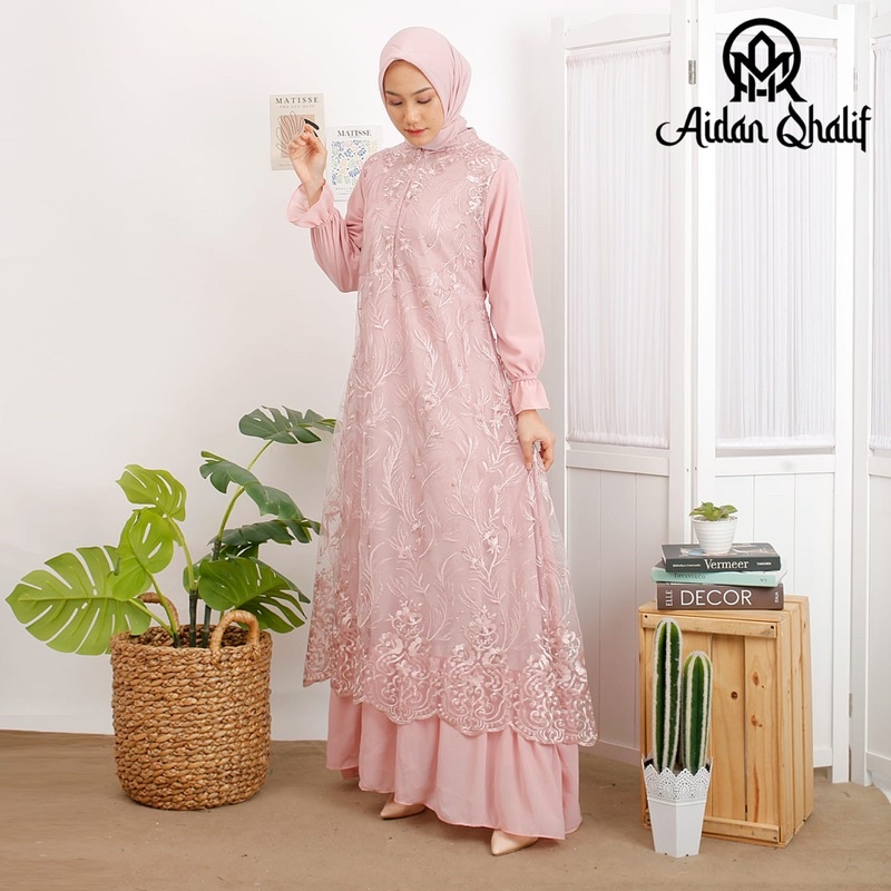 Gamis Kebaya Gamis Seragaman Dress Brukat Tille Gamis Assyifa