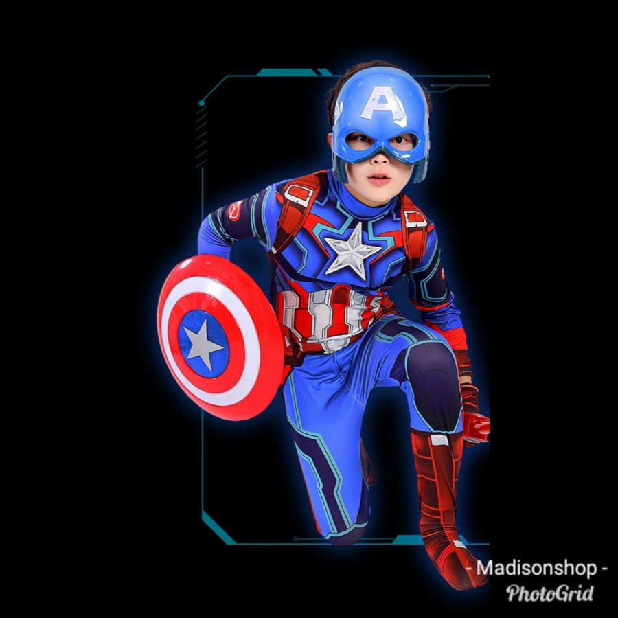 Kostum Captain America Anak Kostum Superhero Costume Haloween Party