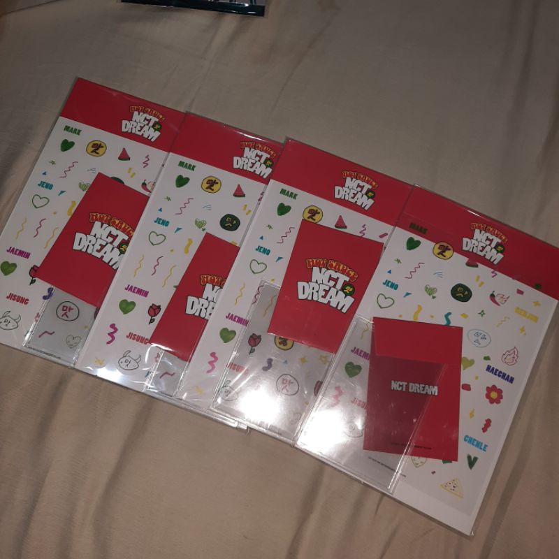 (ready ina, sticker only) nct dream hot sauce photocard deco kit unsealed sticker toploader only mar