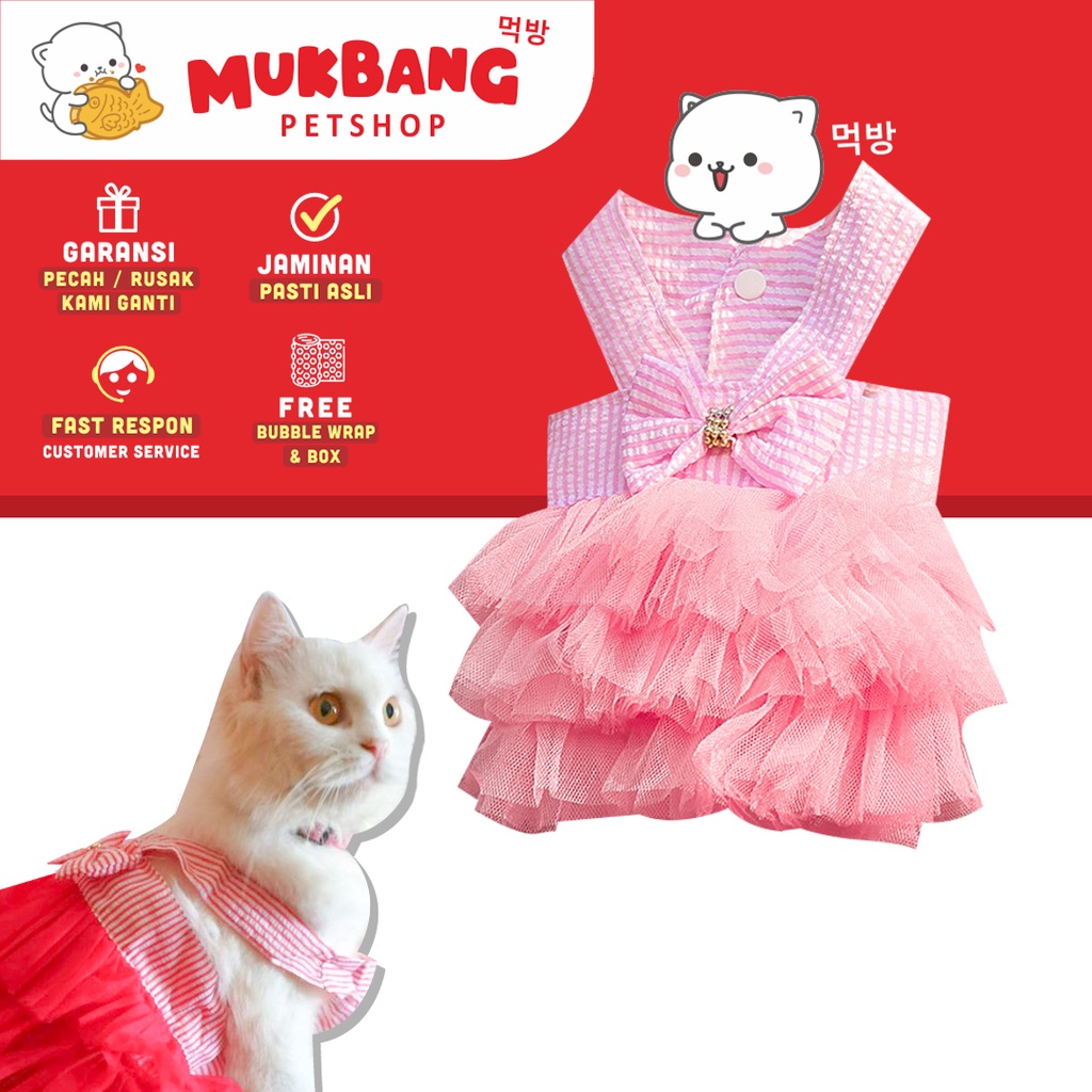 Dress Gaun Size S Anjing Kucing Clothes Baju Pakaian Anjing Kucing