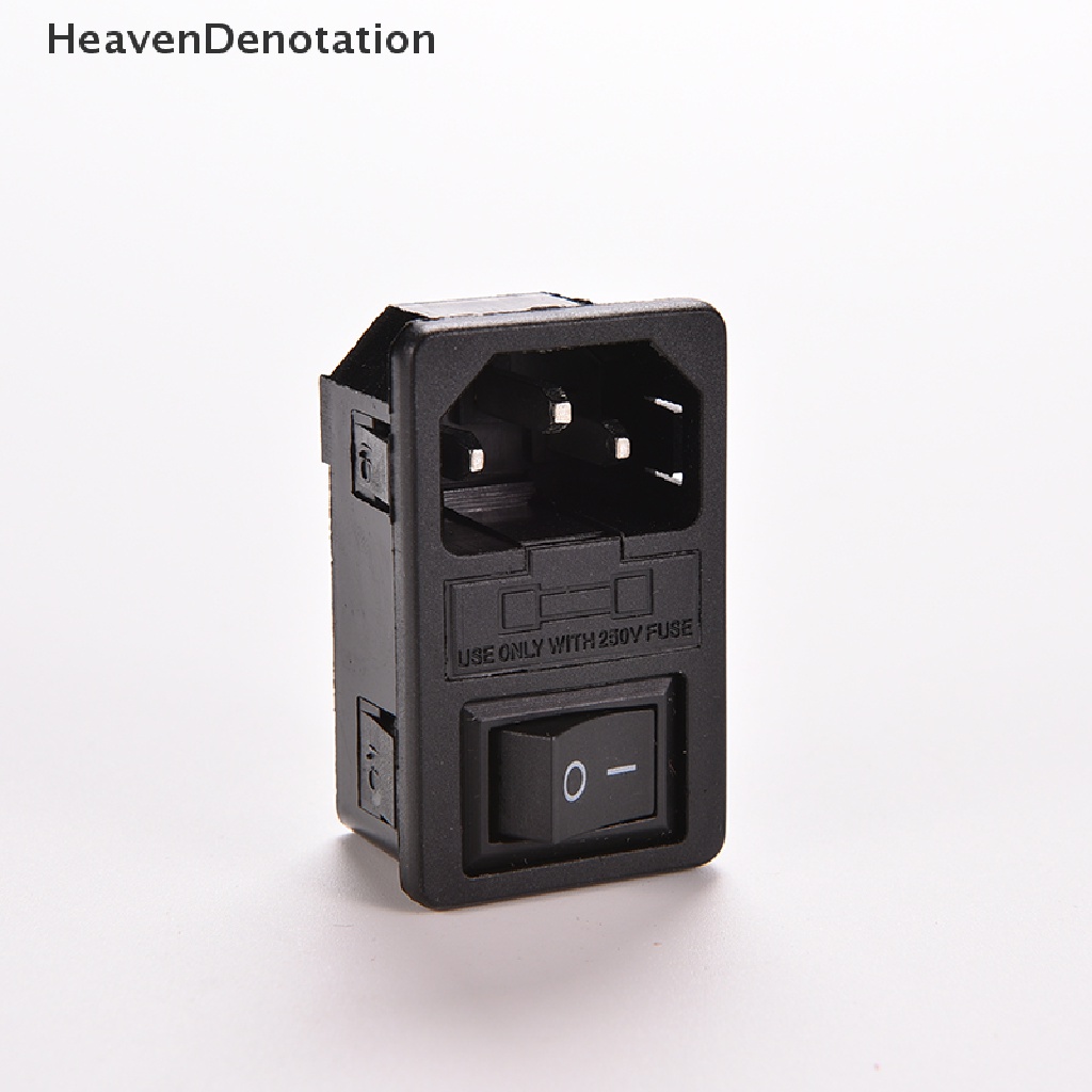 1 Pc 15a 250v Iec320 C14 3 Pin Konektor Rocker Switch Power Socket Fused
