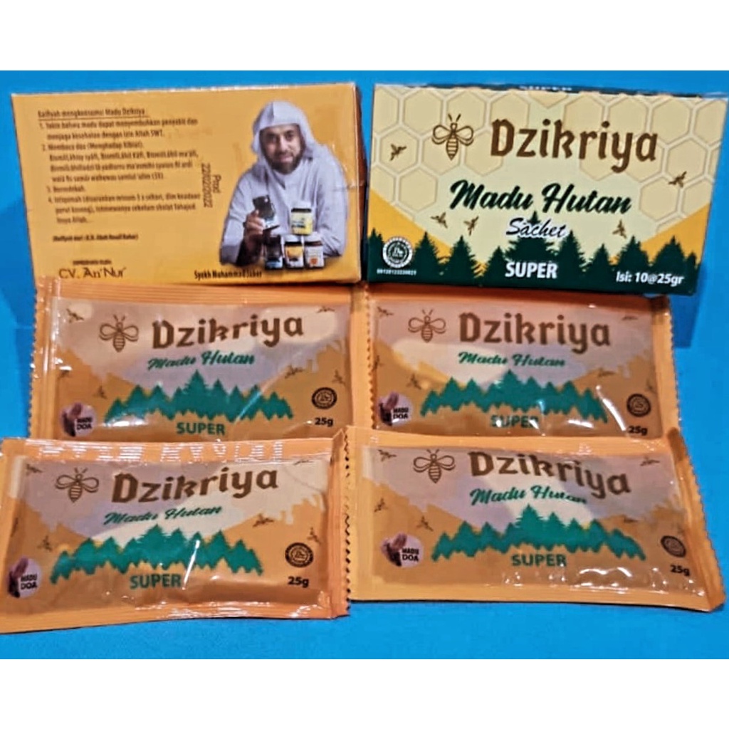 

MADU DZIKRIYA HUTAN SUPER SACHET ( 1 box isi 10 sachet @25 gr )