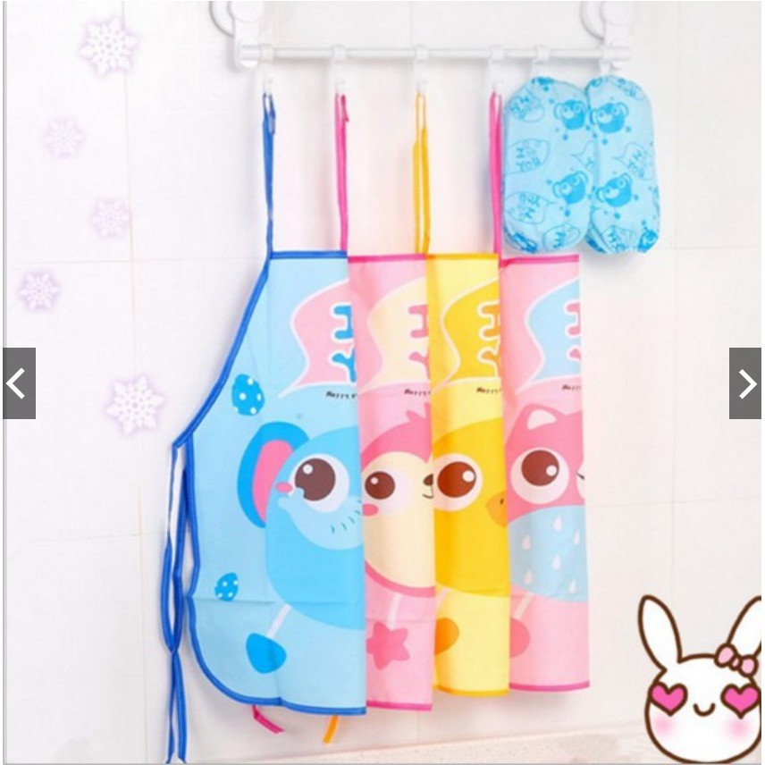 Celemek Anak Apron Karakter Lucu Celemek Anak Melukis Masak Kotor Kotoran Berkebun Kids Apron Cartoon Cute