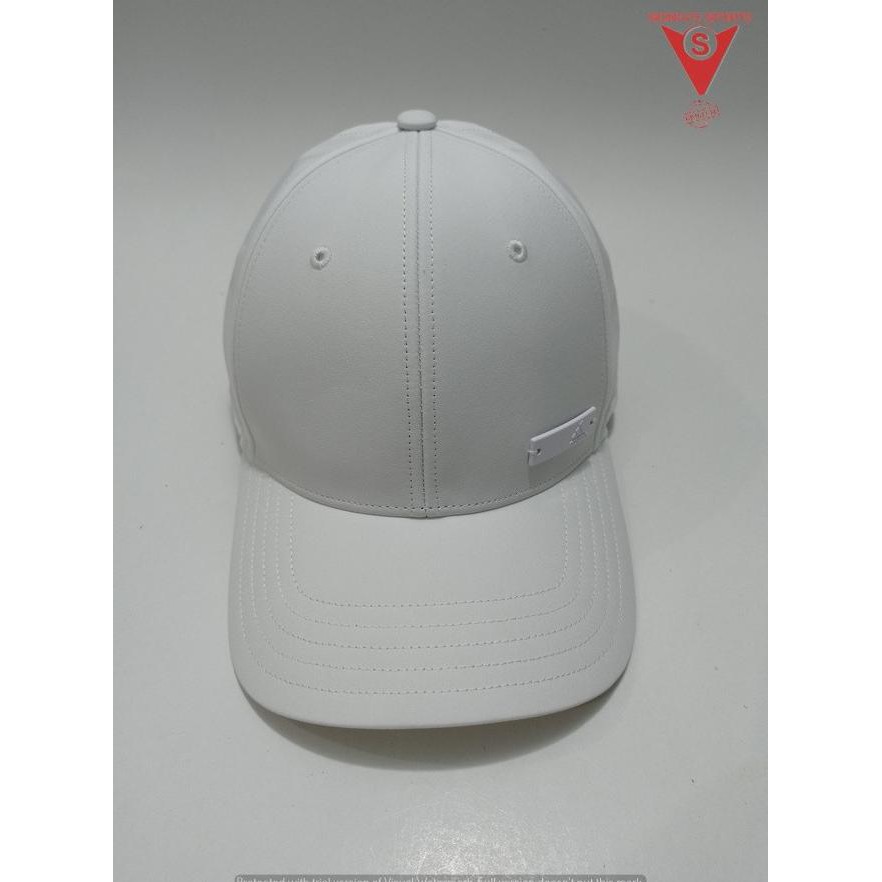TOPI ADIDAS - LIGHTWEIGHT METAL BADGE BASEBALL CAP ORIGINAL GM6264 - Mens, Putih