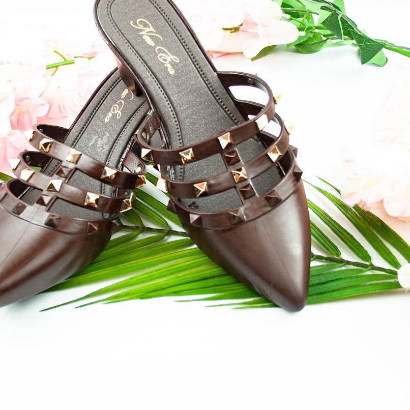 Sepatu Jelly Wedges Studed Tinggi 6.5 cm lb13003 new era