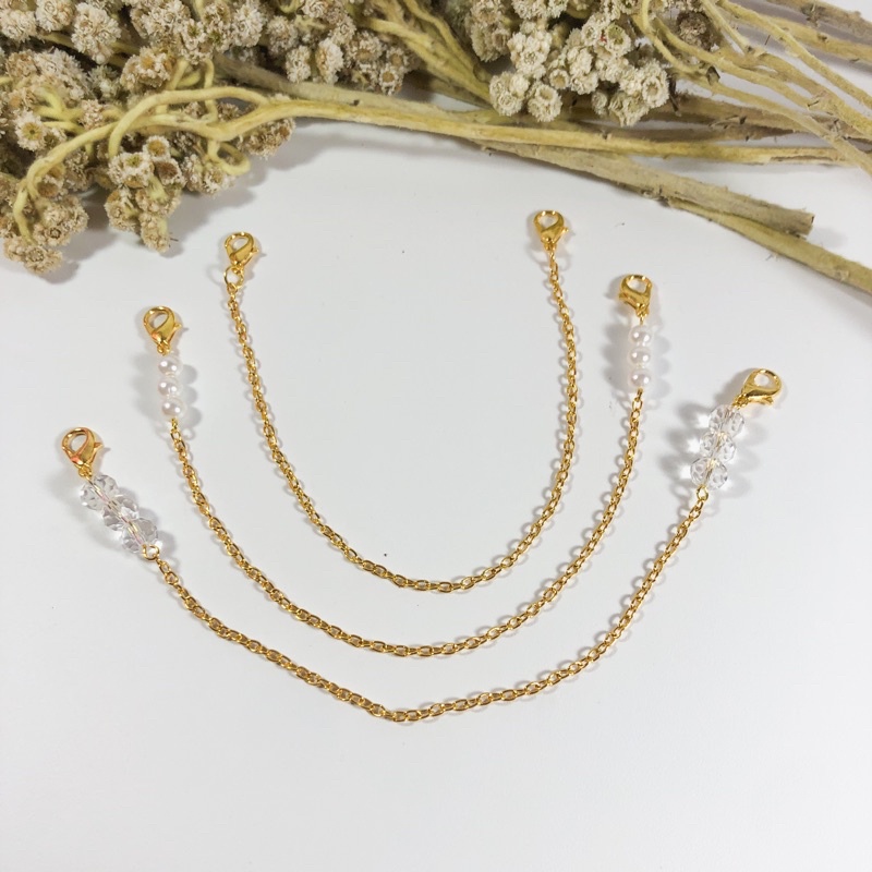 KONEKTOR MASKER RANTAI HIJAB  / KONEKTOR MASKER HIJAB / KONEKTOR MASKER MUTIARA / KONEKTOR MASKER HI