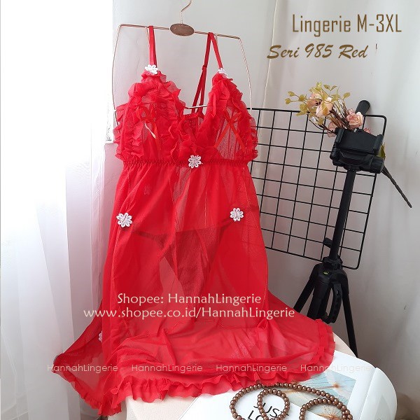 Lingerie L XL XXL 3XL Baju Tidur Premium Seksi Cantik Hot Ukuran Besar Jumbo Big Size 985