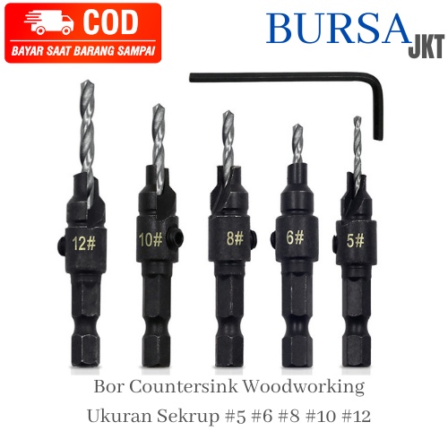 MATA BOR DRILL COUNTERSINK HSS 1.98-3.56 MM 5 PCS