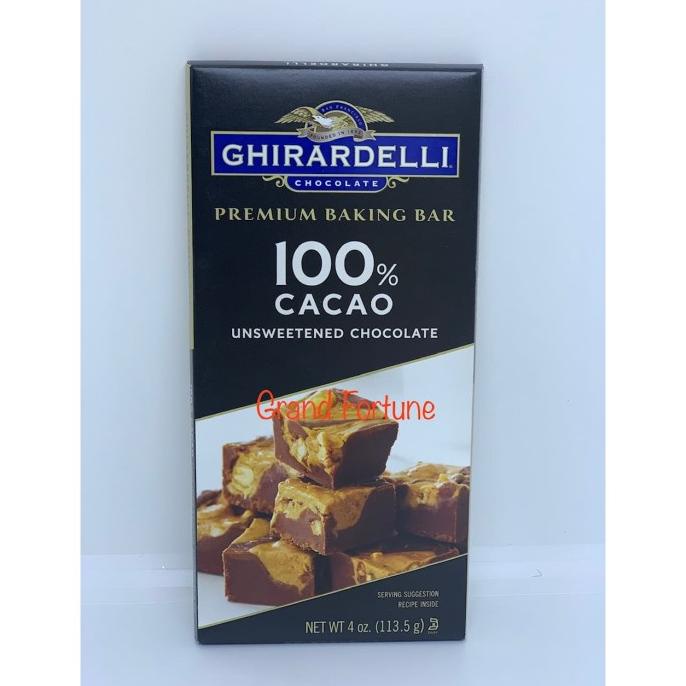 

Ghirardelli 100% Cacao Unsweetened Baking Bar 4 oz