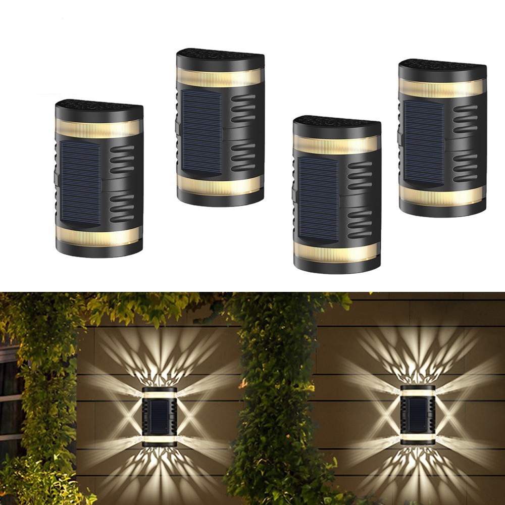 [1Pcs Outdoor solar garden lights] [Waterproof Hanging Lamp] [Wall Led Light] [Solar Fence Decorative Light]