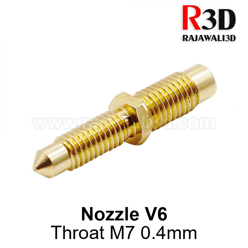 

3D Printer Nozzle E3D V6 0.4mm With Throat M7 for 1.75mm filament
