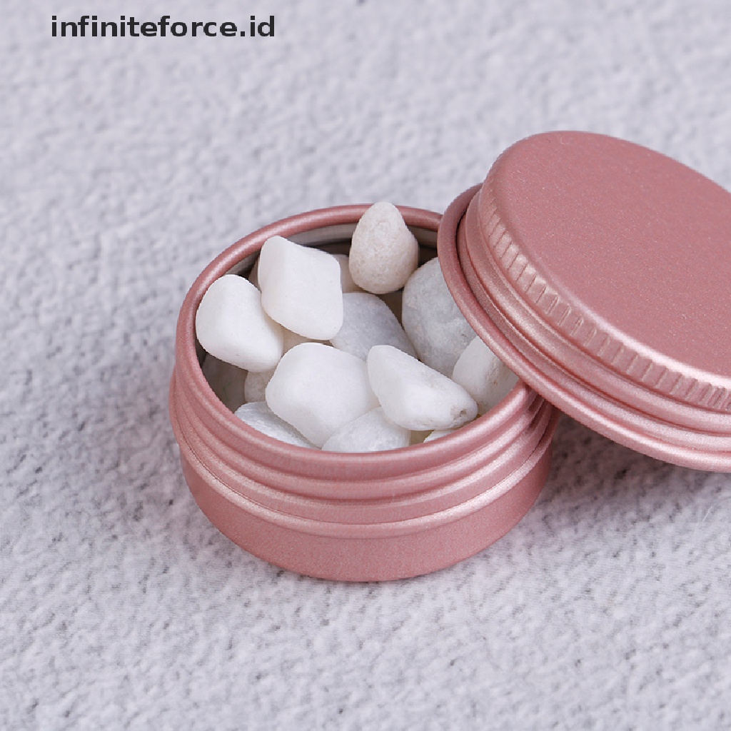 Infiniteforce.id 10pcs / Set Toples Kosong Bahan Aluminum Untuk Krim Wajah / Kosmetik / Makeup