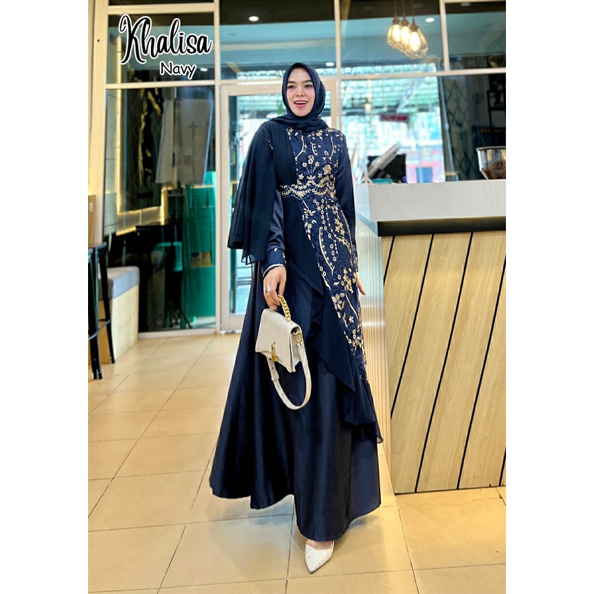 GAMIS PESTA NIKAHAN KHALISA DRESS BORDIR