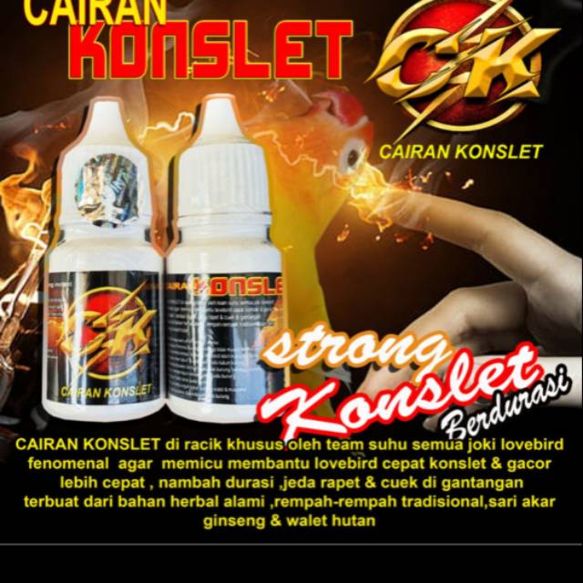 cairan konslet berdurasi strong vitamin lovebird obat burung murai gac