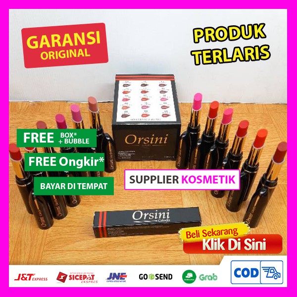 Lipstik Orsini Matte Colorfix Lipstick Warna Bibir Kering Natural Ringan BPOM Halal Warna Lengkap