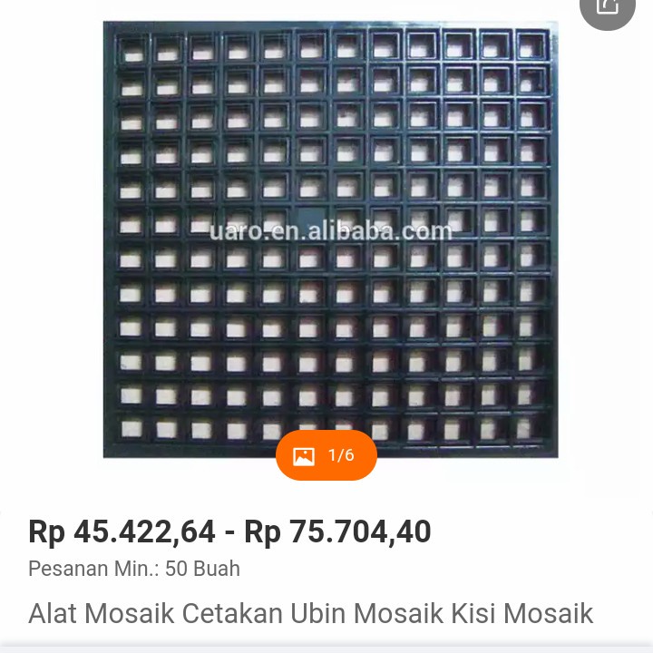 Alat cetak ubin mozaik tile tray impor