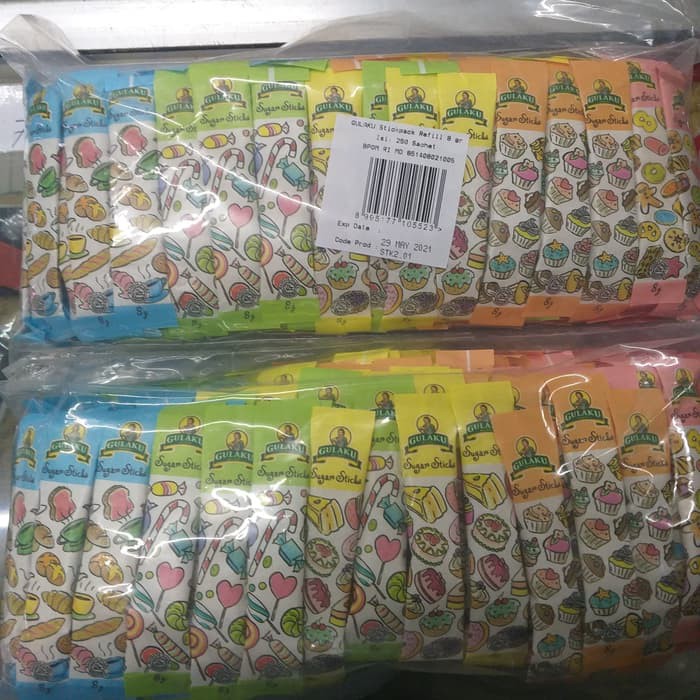 

gulaku stick 125 x 8gr gula sachet