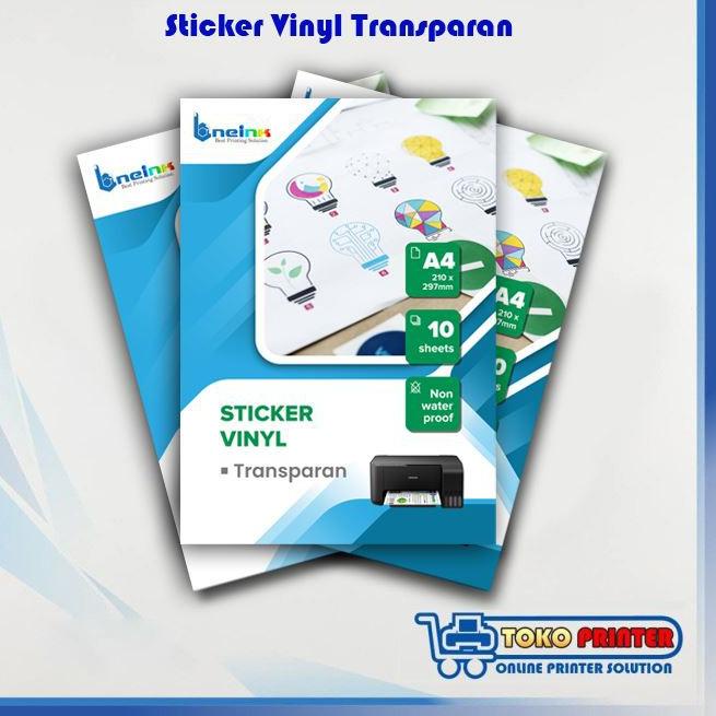 

Banyak Dipakai.. Sticker Vinyl Inkjet A4 Transparan - Tembus pandang - Bening