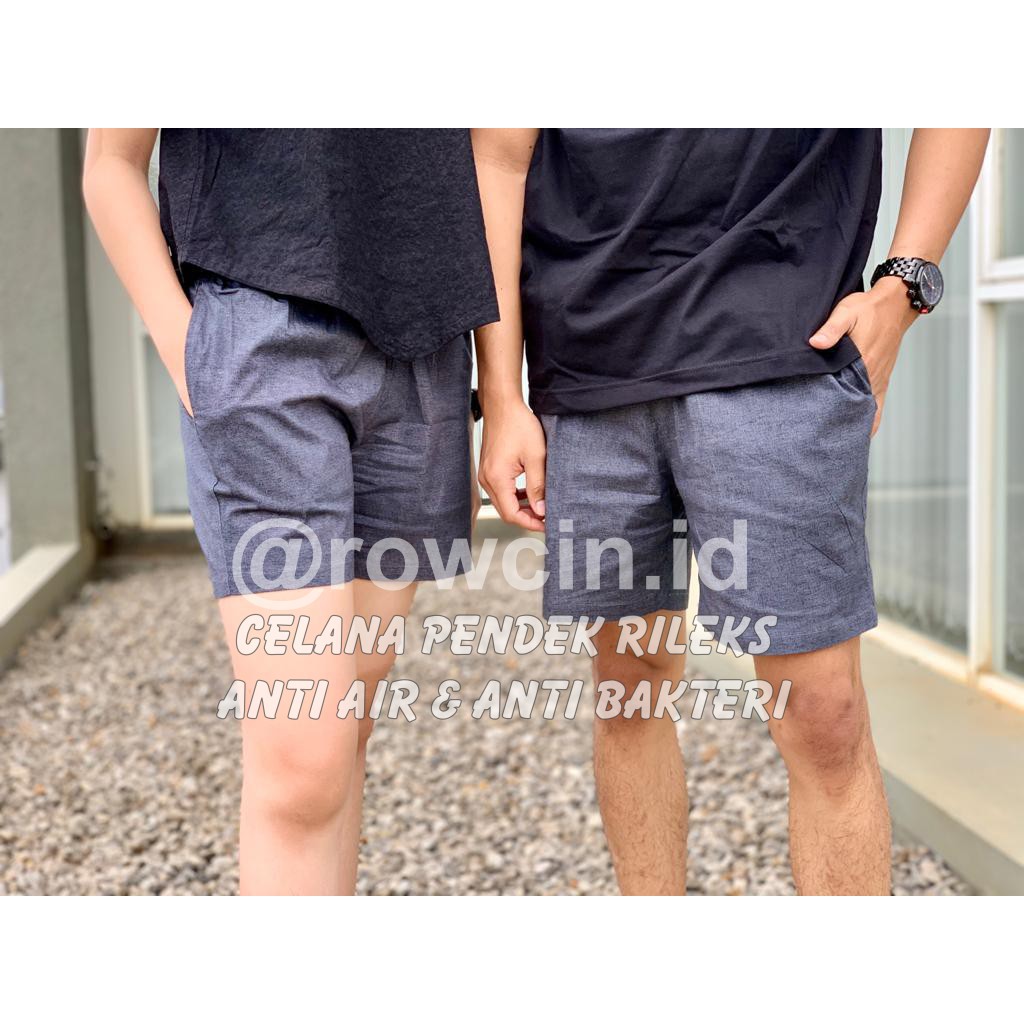 CELANA KOLOR PENDEK ANTI AIR ANTI BAKTERI FULL KATUN UNISEX PRIA DAN WANITA (BOXER)