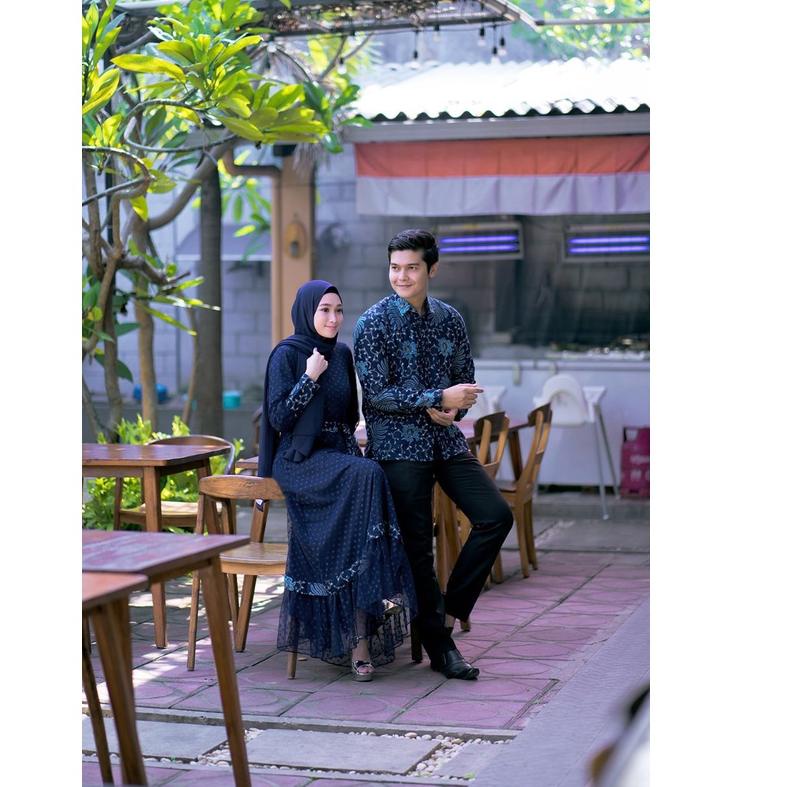 Jangan Ketinggalan order..  Gamis Brukat Couple Terbaru, Gamis Remaja Batik Couple Untuk Kondangan L
