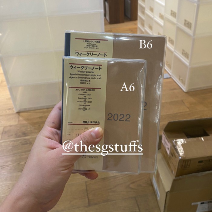 

[RESTOCK] MUJI 2022 Weekly Planner Kraft Paper Cover A6/B6 Agenda Diary Organize - A6