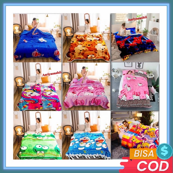 Selimut Dewasa Lembutimport Aestetik Seprai Ori Kartun Doraemon Gambar Seprai Kasur Plus Remaja Bulu