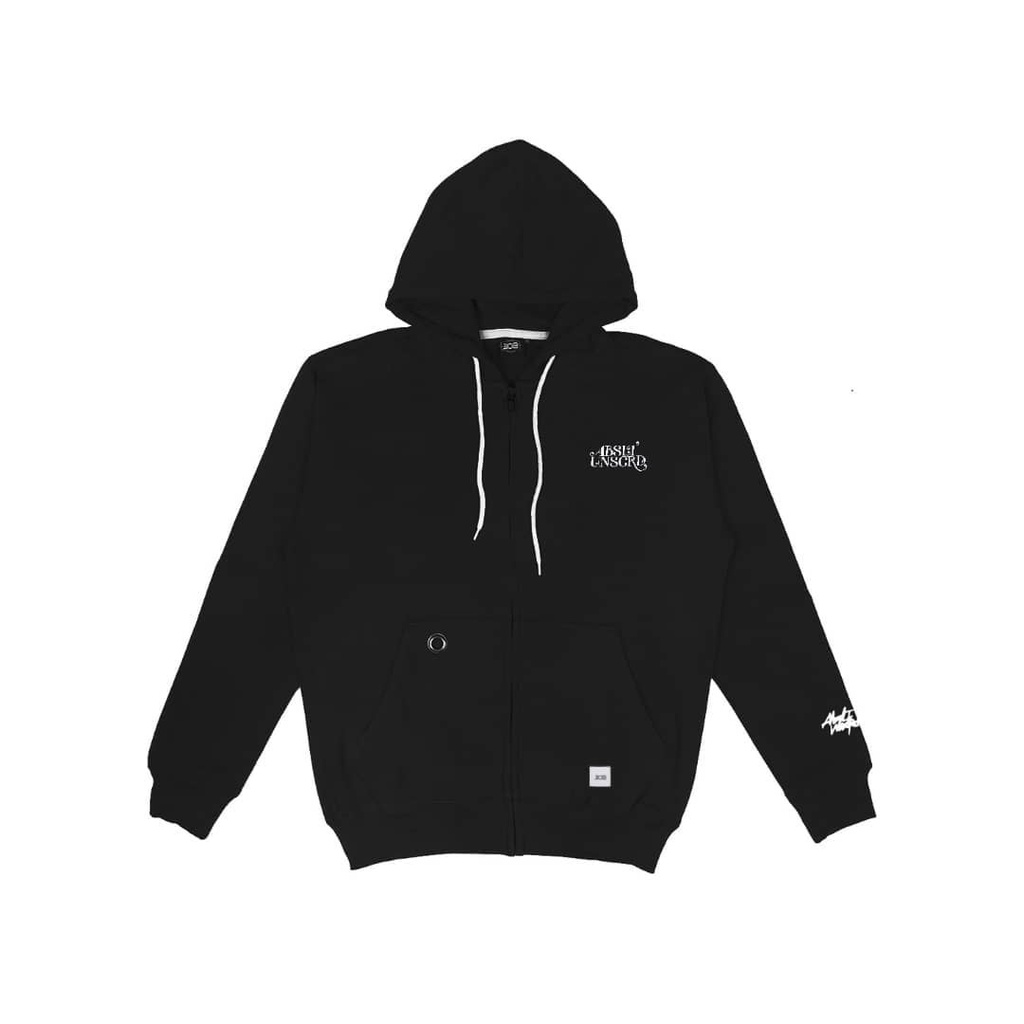 308 ABSLTUNSCRD - ZIP Hoodie ABSLT UNSCRD CURLY - BLACK