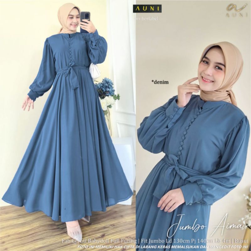 Dress Jumbo Aima ori Auni by uwais fit xxxxl