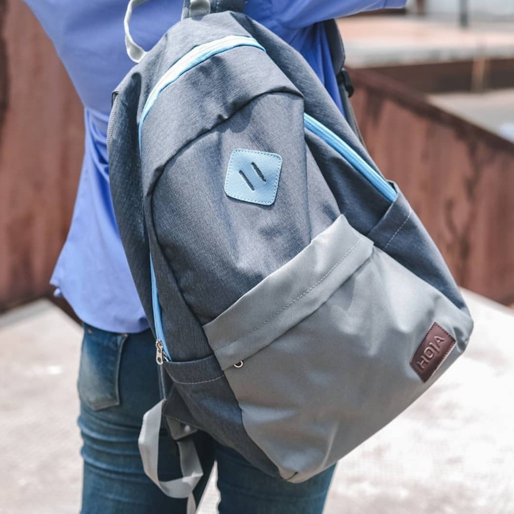 HOJA Kaima Grey - Tas Laptop Backpack Bodypack Wanita Tas Sekolah Anak Ransel Punggung Harga Murah