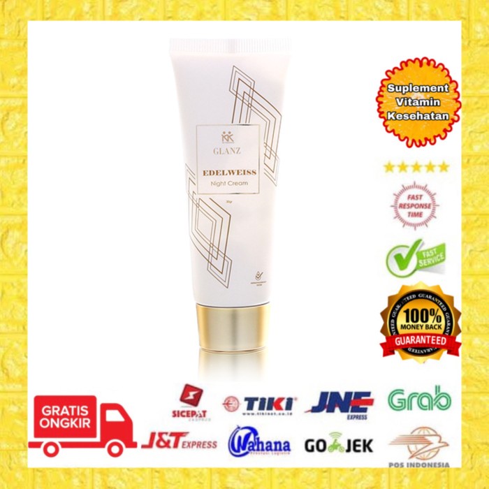 Glanz Edelweiss Night Cream Kecantikan KK Indonesia Original