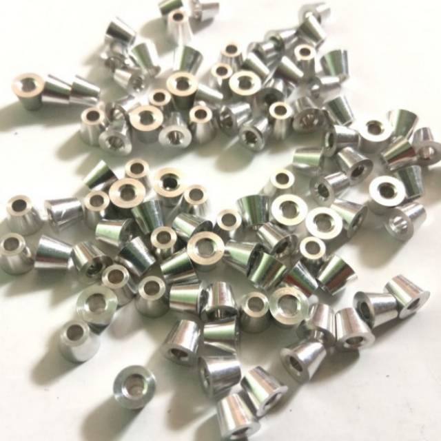 Spacer aluminium kerucut spasi krucut 4mm (8pcs)