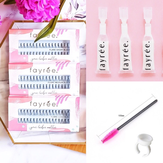 (PAKET A) FAYREE EYELASH EXTENSIONS TANPA PINSET