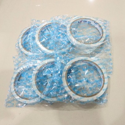 Double Tape 1/2 setengah inch Putih Doubletape Tissue 12mm x 12yard Isolasi Double tape