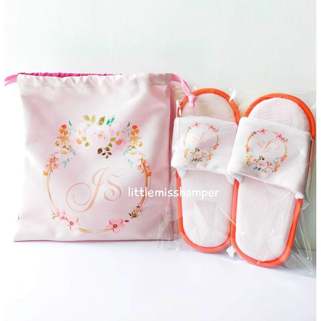 

Slipper and Pouch custom souvenir ulang tahun