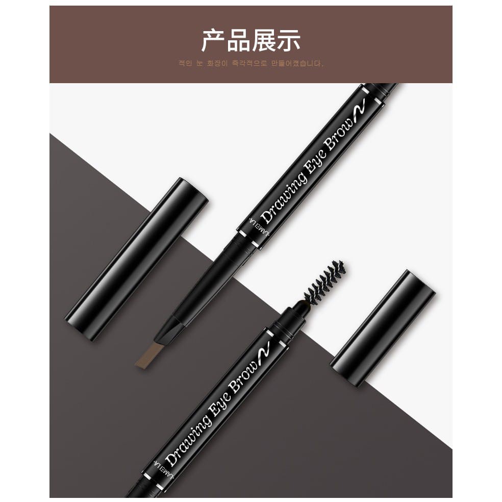 Lameila 7 Colors Double Heads Eyebrow Pencil Lasting Eyebrow Pen (Waterproof) LS 789