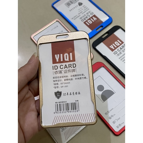 

ID Card Case Casing Alumunium Silver Emas Biru Merah Hitam Rose Gold