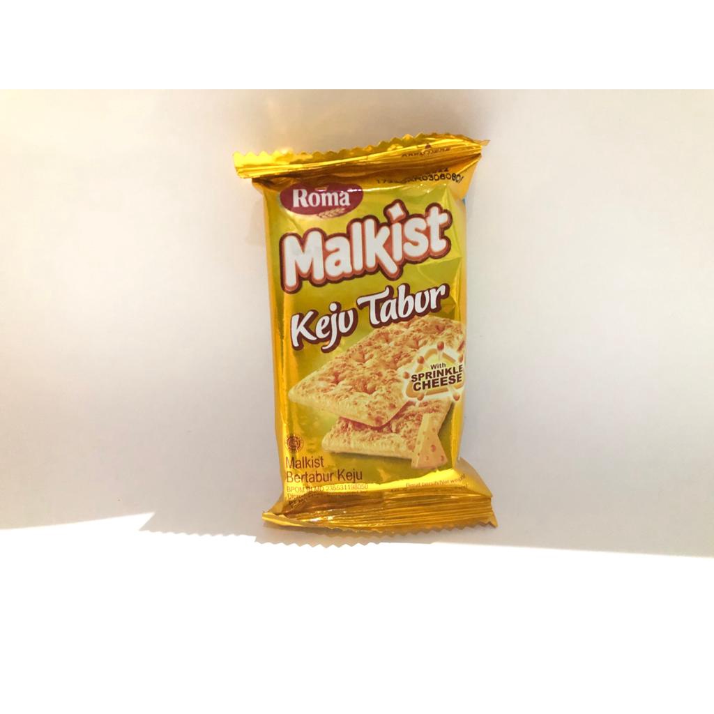 Biskuit Roma Malkist Keju Tabur Per Sachet / Per Bungkus Kemasan 11 dan 16,5 Gram