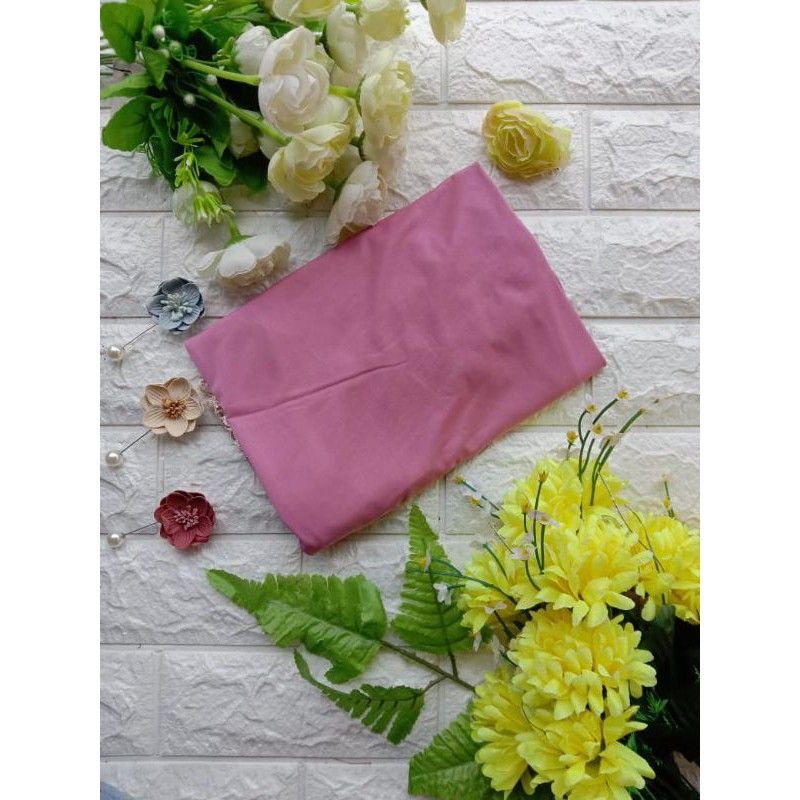 Jilbab Jersey Bergo Tasya Jumbo size 80 x 110 cm / khimar XL / Jilbab Jersey Instan Jumbo-Dusty Pink